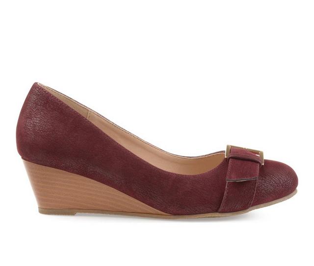 Women's Journee Collection Graysn Wedge Pumps in Wine color