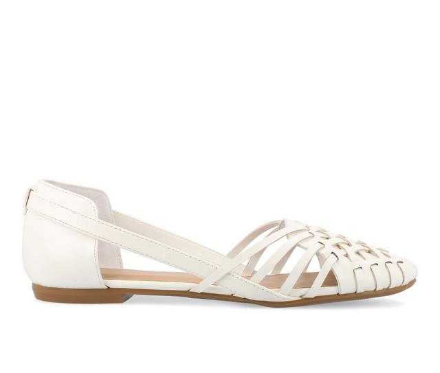 Women's Journee Collection Ekko Flats in White color