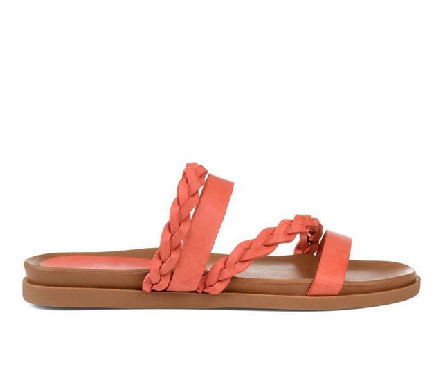 Women's Journee Collection Colette Sandals in Coral color