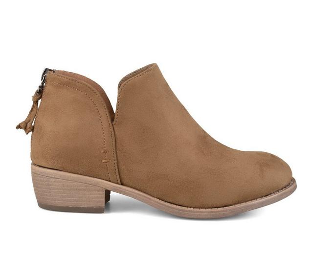 Women's Journee Collection Livvy Booties in Taupe color