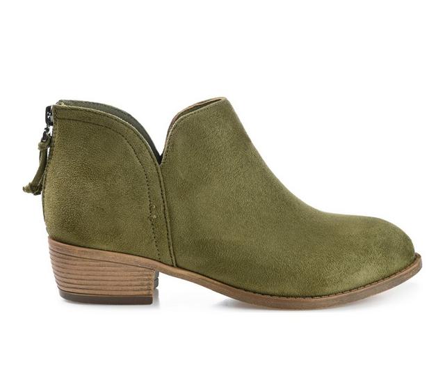 Women's Journee Collection Livvy Booties in Olive color