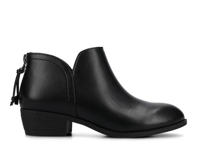 Women's Journee Collection Livvy Booties in Black PU color