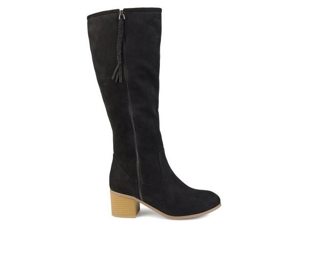 Women's Journee Collection Sanora Wide Calf Knee High Boots in Black color