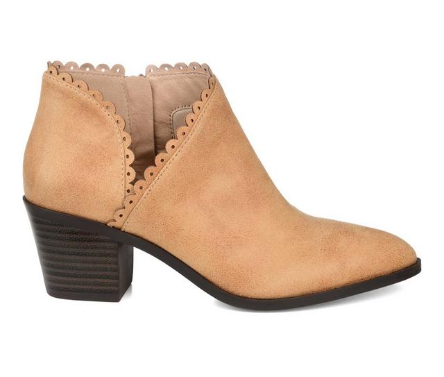 Women's Journee Collection Tessa Booties in Tan color