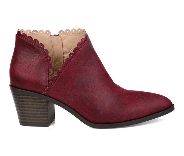 Women's Journee Collection Tessa Booties in Wine color