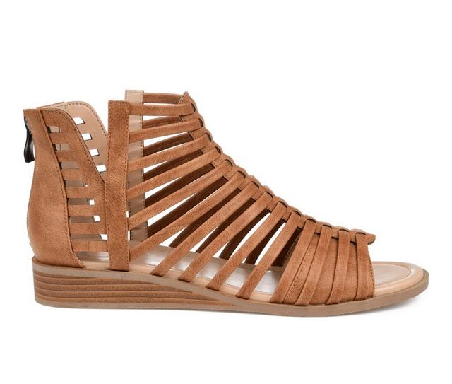 Women's Journee Collection Delilah Sandals in Brown color