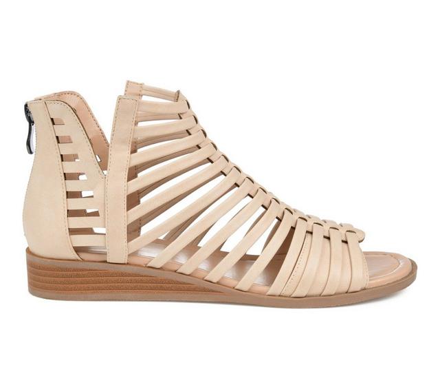 Women's Journee Collection Delilah Sandals in Nude color