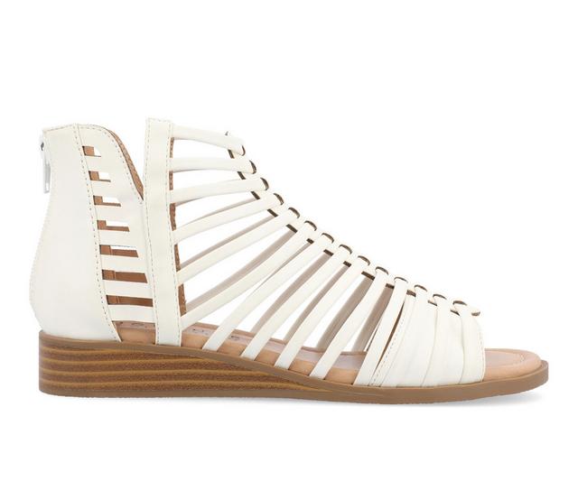Women's Journee Collection Delilah Sandals in White color