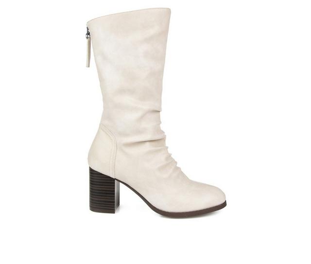 Women's Journee Collection Sequoia Mid Boots in Stone color