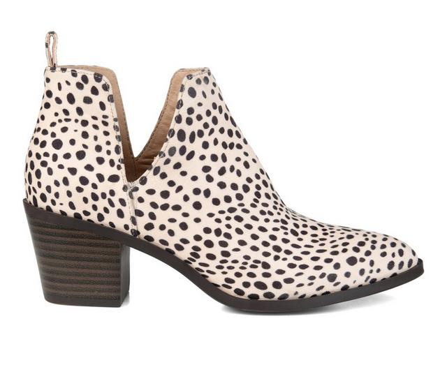 Women's Journee Collection Lola Side Slit Booties in Animal color