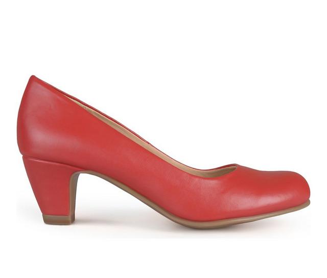 Women's Journee Collection Luu-M Pumps in Red color