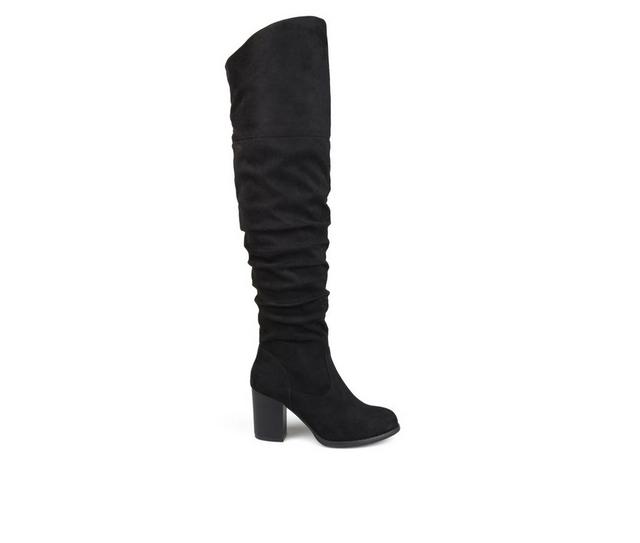 Women's Journee Collection Kaison Wide Calf Over-The-Knee Boots in Black color