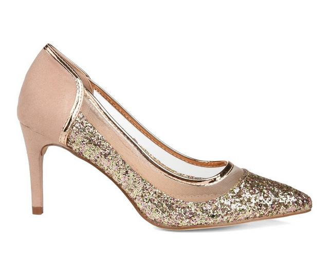 Women's Journee Collection Kalani Special Occasion Shoes in Rose Gold color