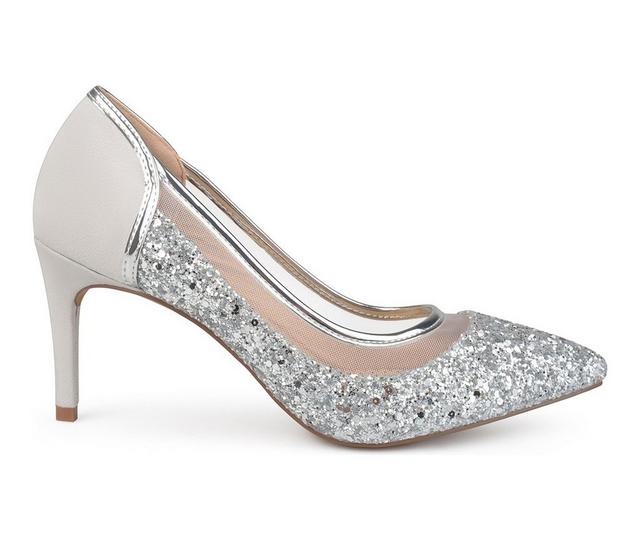 Women's Journee Collection Kalani Special Occasion Shoes in Silver color