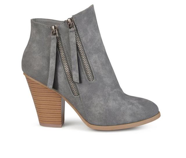 Women's Journee Collection Vally Booties in Grey color