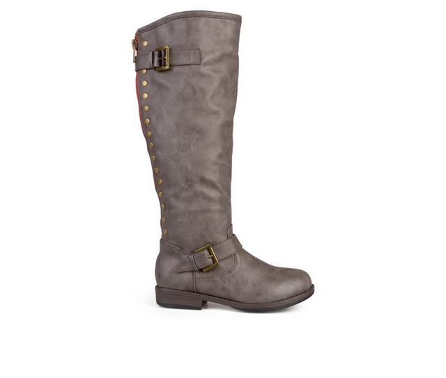 Women's Journee Collection Kane Wide Calf Over-The-Knee Boots in Taupe color