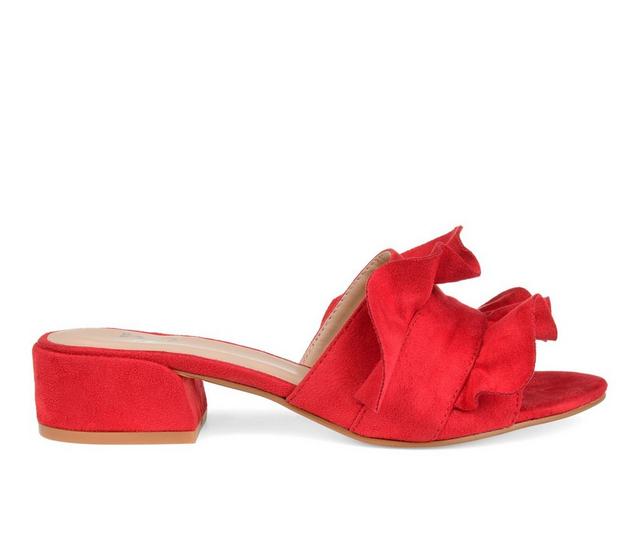 Women's Journee Collection Sabica Dress Sandals in Red color
