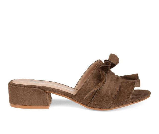 Women's Journee Collection Sabica Dress Sandals in Taupe color