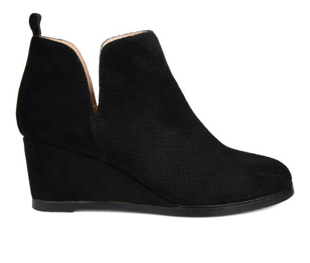 Women's Journee Collection Mylee Wedge Booties in Black color