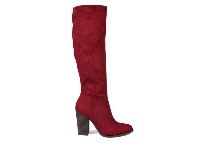 Women's Journee Collection Kyllie Knee High Boots in Burgundy color