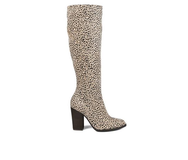 Women's Journee Collection Kyllie Wide Calf Knee High Boots in Animal color