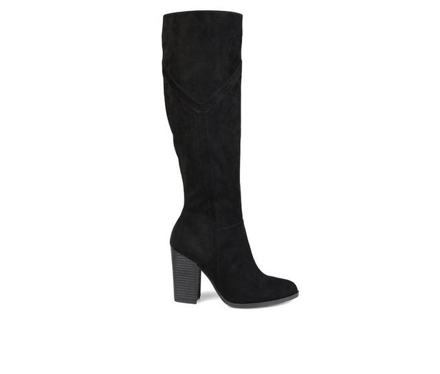 Women's Journee Collection Kyllie Wide Calf Knee High Boots in Black color