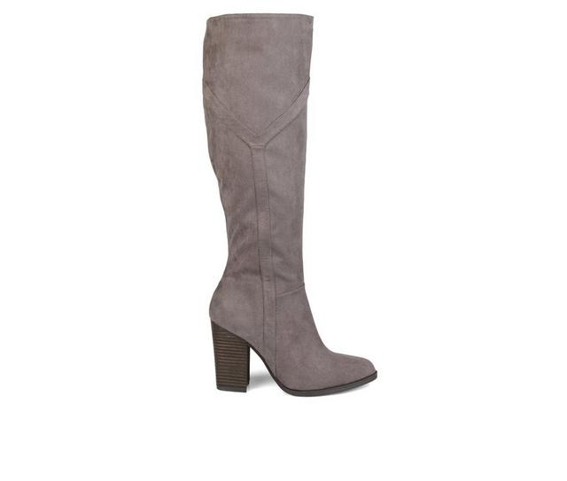 Women's Journee Collection Kyllie Wide Calf Knee High Boots in Grey color