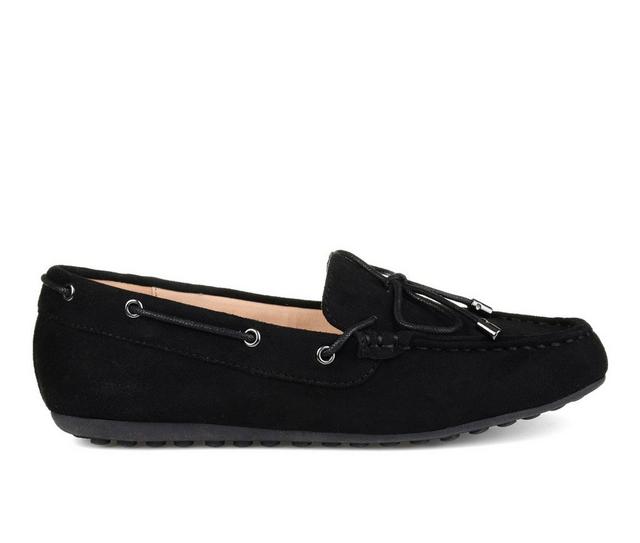 Women's Journee Collection Thatch Mocassin Loafers in Black color