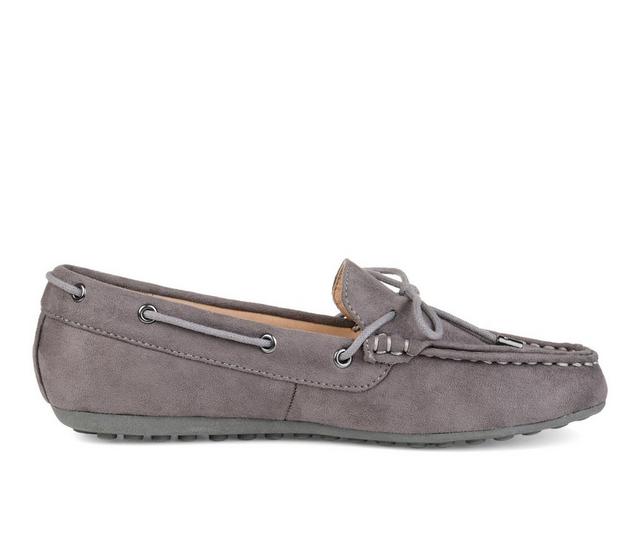 Women's Journee Collection Thatch Mocassin Loafers in Grey color