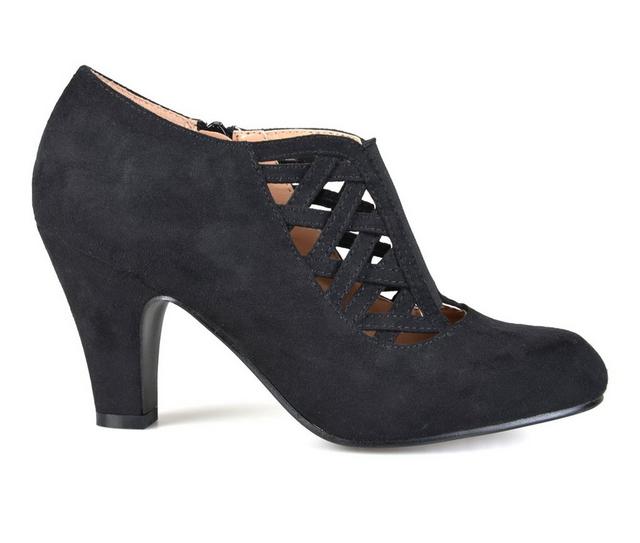 Women's Journee Collection Piper Booties in Black color