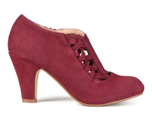 Women's Journee Collection Piper Booties in Wine color