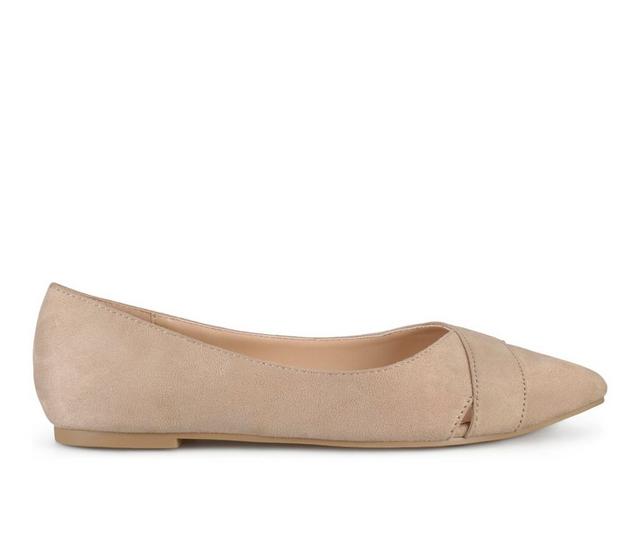 Women's Journee Collection Winslo Flats in Taupe color