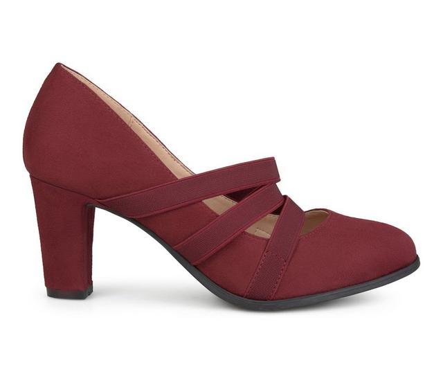Women's Journee Collection Loren Pumps in Wine color