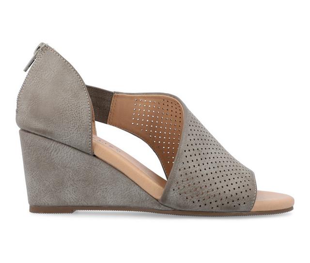 Women's Journee Collection Aretha Wedges in Grey color