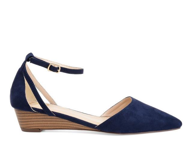 Women's Journee Collection Arkie Shoes in Blue color