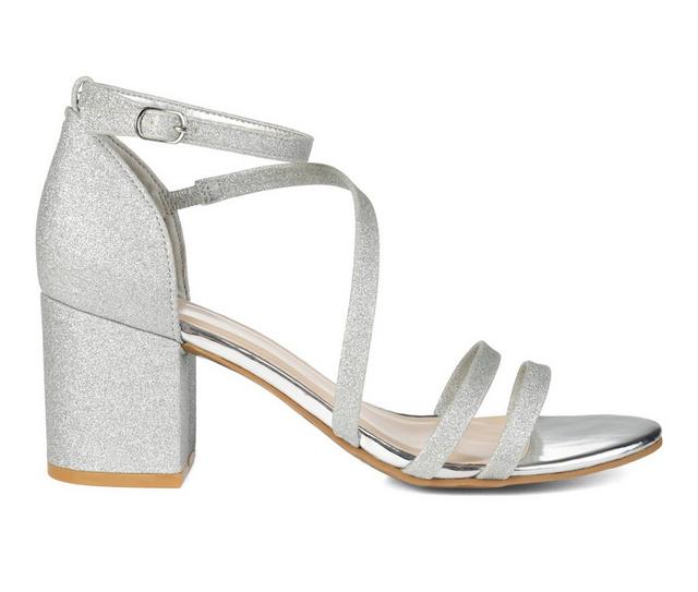 Women's Journee Collection Bella Special Occasion Shoes in Silver color