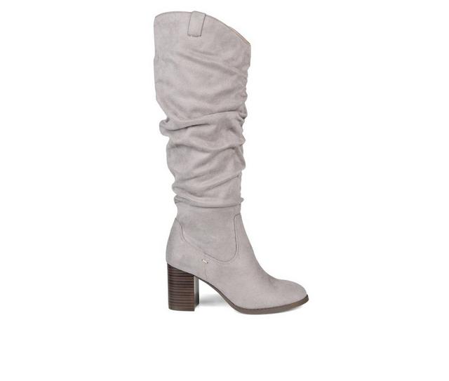 Women's Journee Collection Aneil Knee High Boots in Grey color