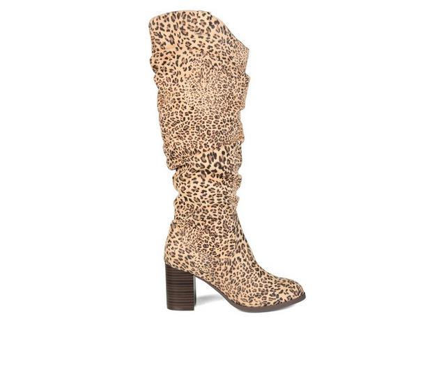 Women's Journee Collection Aneil Knee High Boots in Leopard color