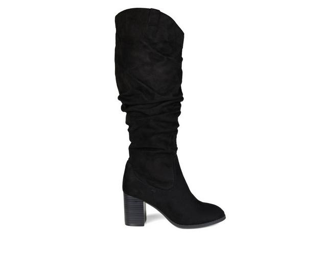 Women's Journee Collection Aneil Wide Calf Knee High Boots in Black color