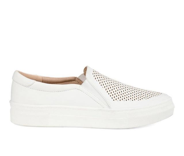 Women's Journee Collection Faybia Slip-On Shoes in White color