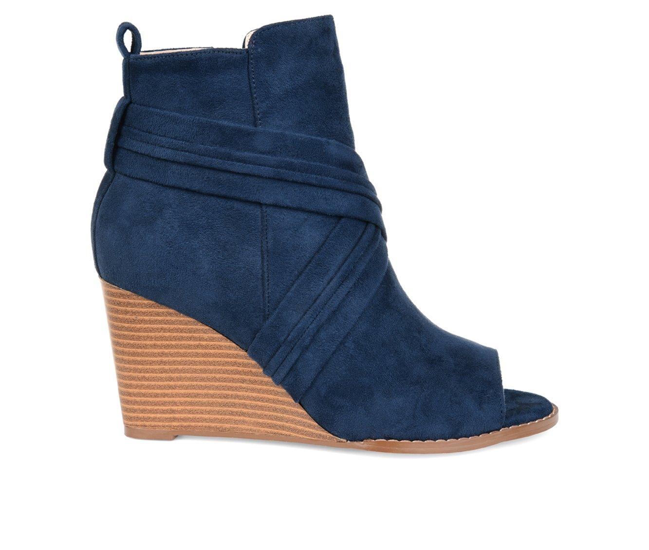 Women's Journee Collection Sabeena Wedge Peep Toe Booties