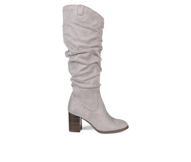 Women's Journee Collection Aneil Extra Wide Calf Knee High Boots in Grey color