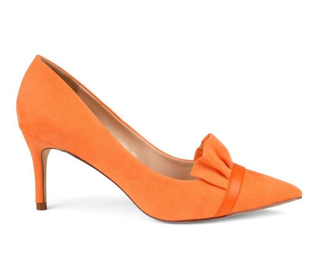 Women's Journee Collection Marek Pumps in Orange color
