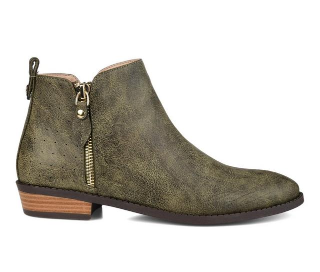 Women's Journee Collection Ellis Booties in Olive color