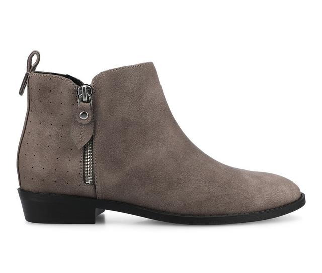 Women's Journee Collection Ellis Booties in Vintage/Grey color