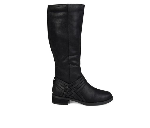 Women's Journee Collection Meg Wide Calf Knee High Boots in Black color