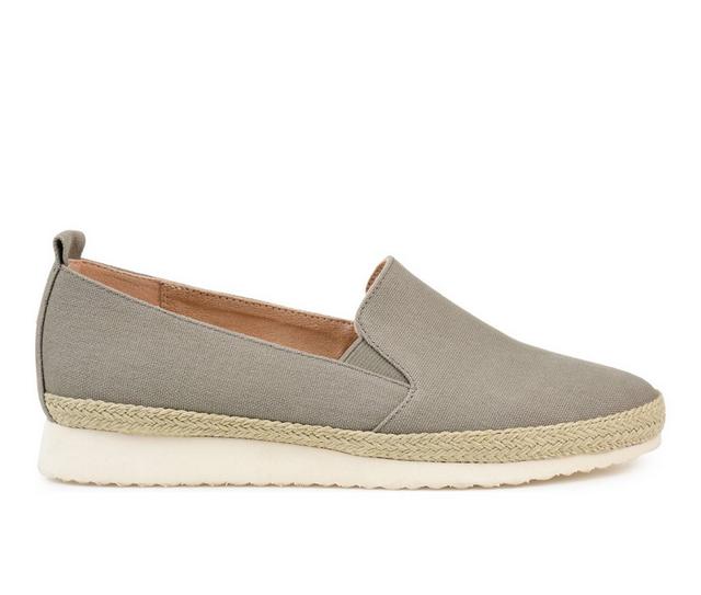 Women's Journee Collection Leela Espadrille Slip-On Shoes in Grey color