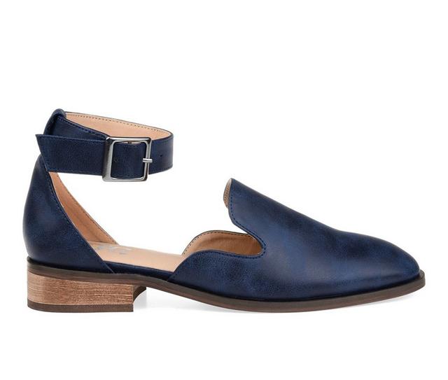 Women's Journee Collection Loreta Flats in Navy color
