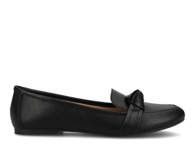 Women's Journee Collection Marci Loafers in Blk Faux Suede color