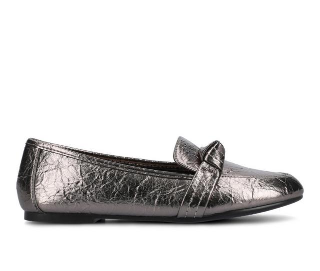 Women's Journee Collection Marci Loafers in Crinkle/Pewter color